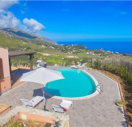 2 bedroom villa with infinity pool near Scopollo, sleeps 4